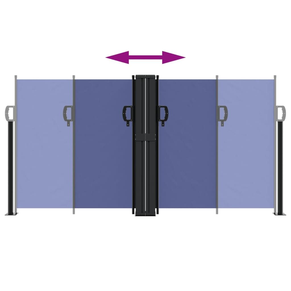 Vidaxl Toldo Lateral Retráctil Azul 120x1000 Cm_4