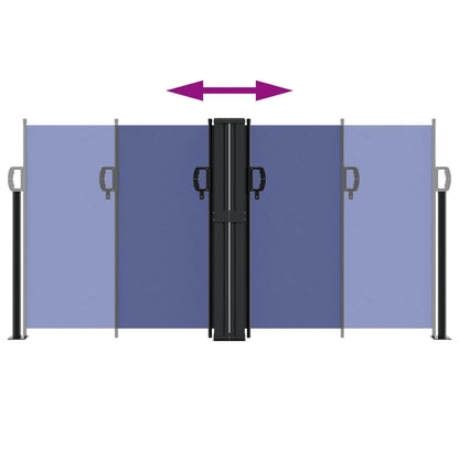 Vidaxl Toldo Lateral Retráctil Azul 120x1000 Cm_4