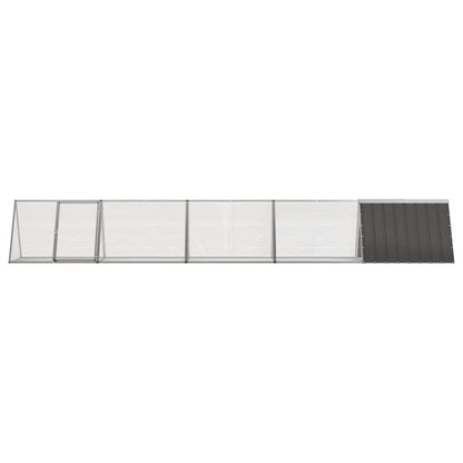 Jaula De Conejos Acero Galvanizado Antracita 504,5x80,5x71 Cm_2