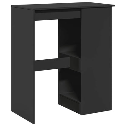 Mesa Alta Con Estantes Madera Ingeniería Negra 90x47,5x103,5 Cm_4