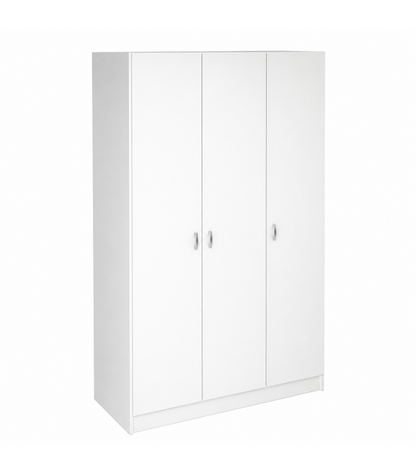 Armario 3 Puertas Abatibles Acabado Blanco Soft, 200 Cm(alto)128,2 Cm(ancho)52 Cm(fondo)_0