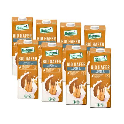 Pack 8 uds Bebida Avena con Omega 3 BIO Natumi 1 L