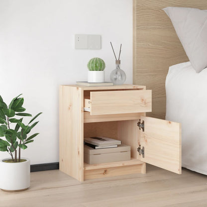 Mesitas De Noche 2 Uds Madera Maciza De Pino 40x31x50 Cm_2