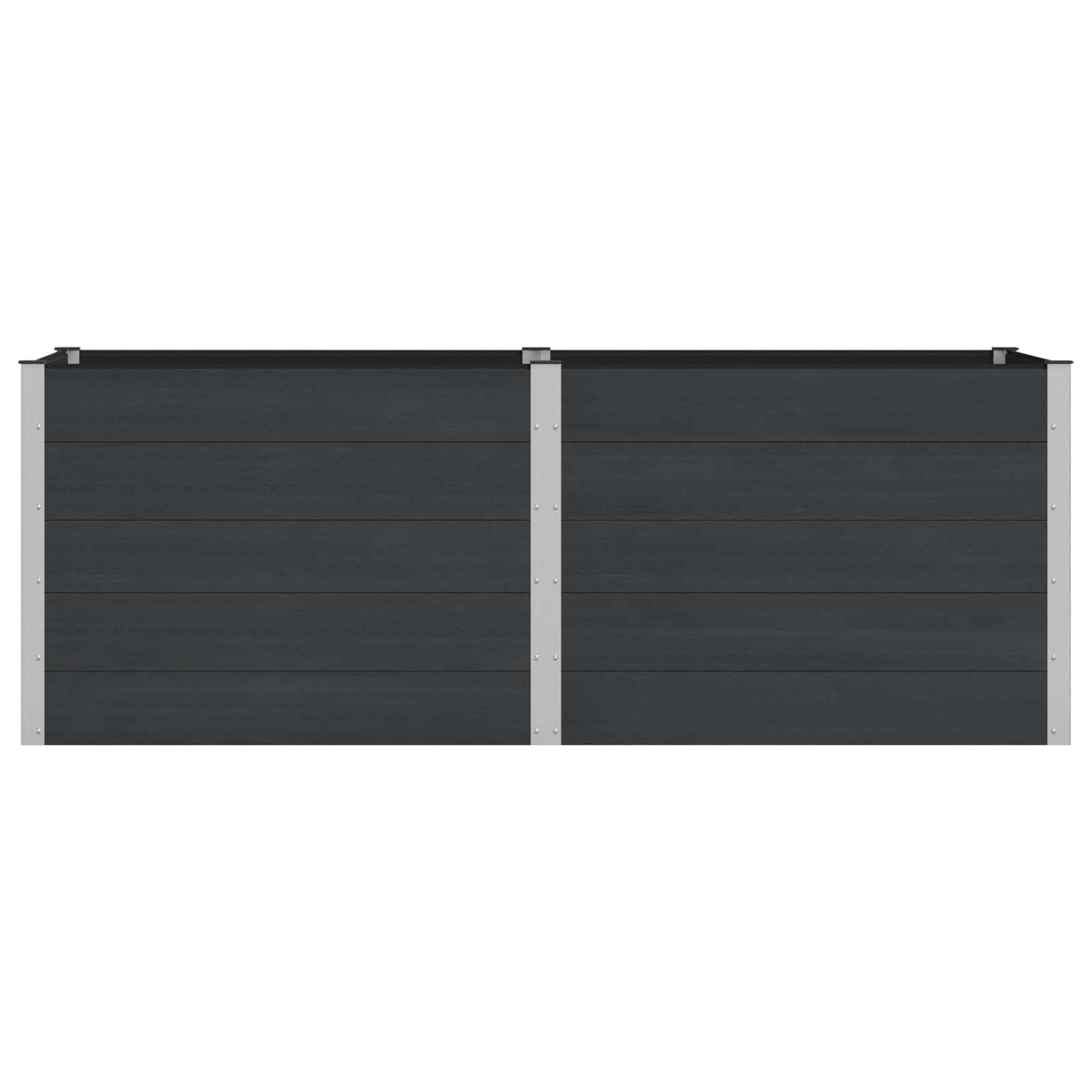 Arriate Elevado Negro 250 X 100 X 91 Cm Wpc Y Aluminio_2