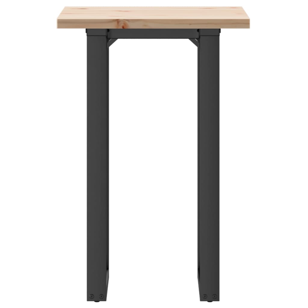 Mesa De Comedor Marco O Madera Maciza Pino Y Acero 50x50x75,5cm_2