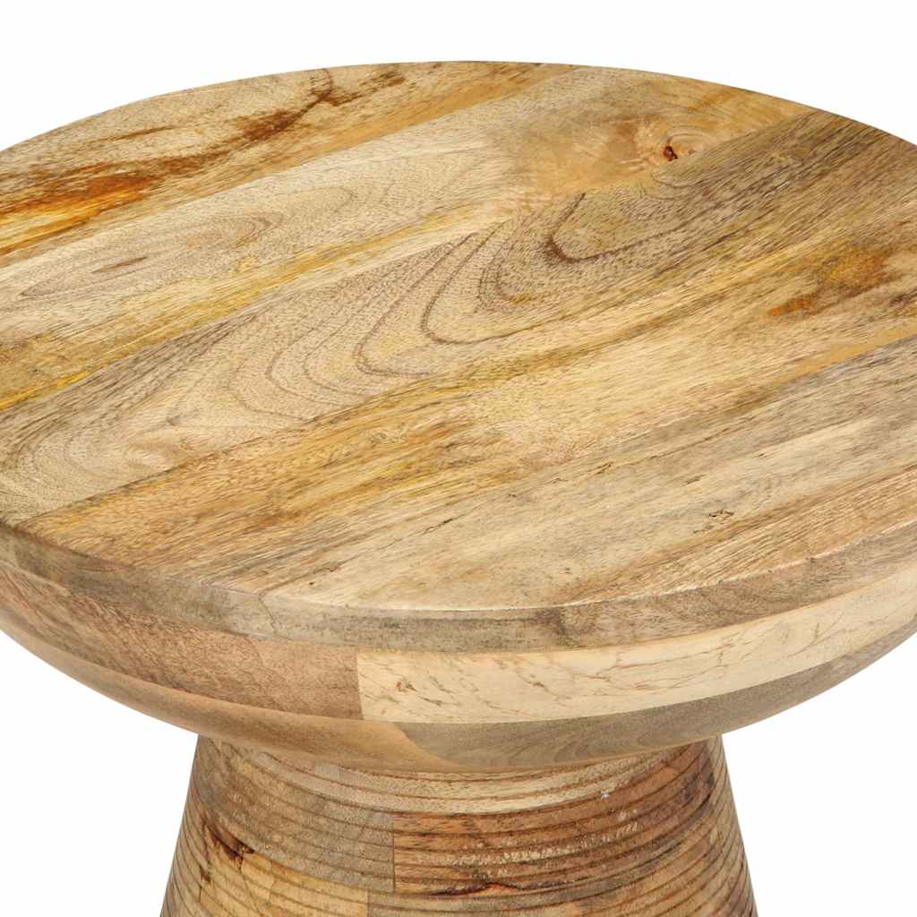 Mesa Auxiliar Madera Maciza De Mango Ø37x45 Cm_3