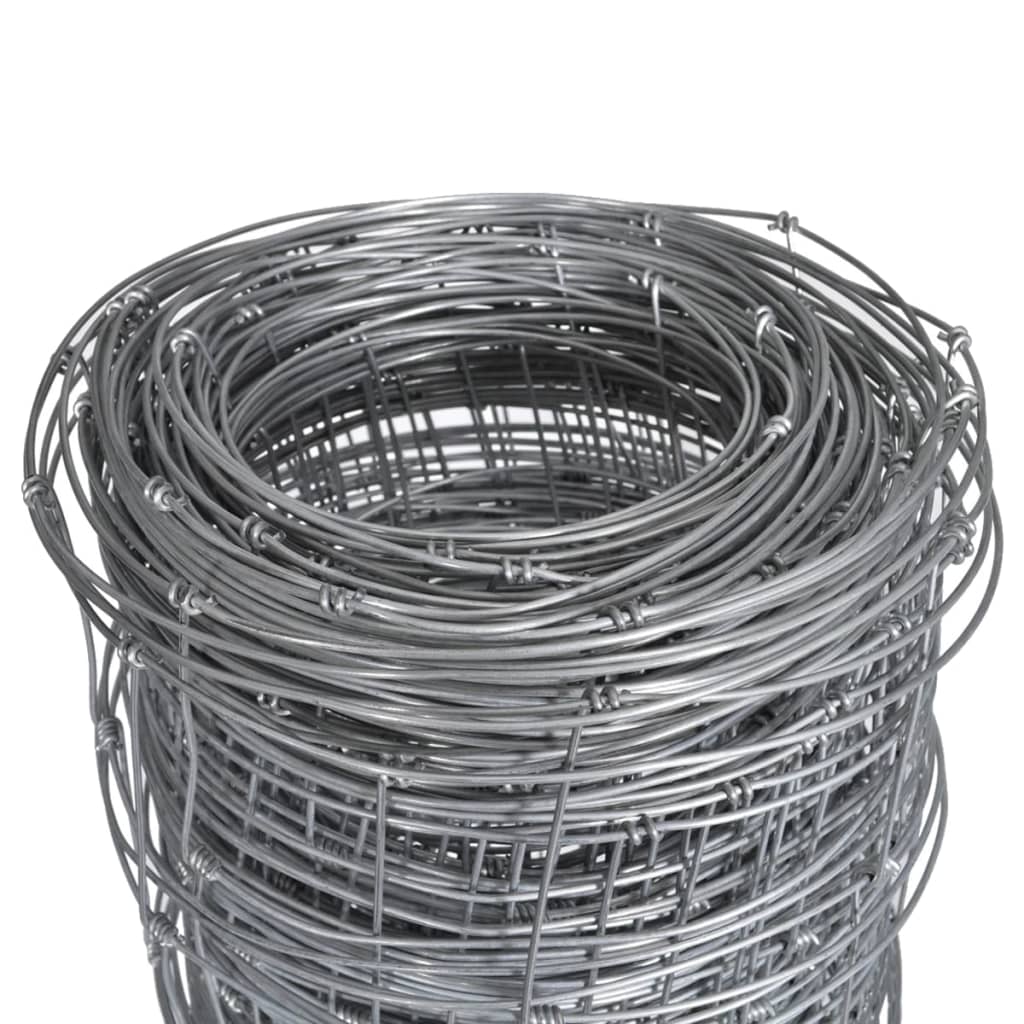 Valla De Jardín De Acero Galvanizado Plateado 50x0,8 M / Vetonek_4