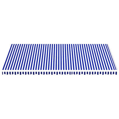 Tela De Repuesto Para Toldo Azul Y Blanco 6x3,5 M Poliéster_2
