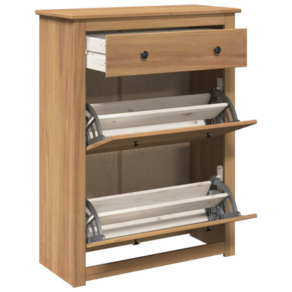 Mueble Zapatero Panama Madera Maciza De Pino 80x35x105 Cm / Vetonek_5