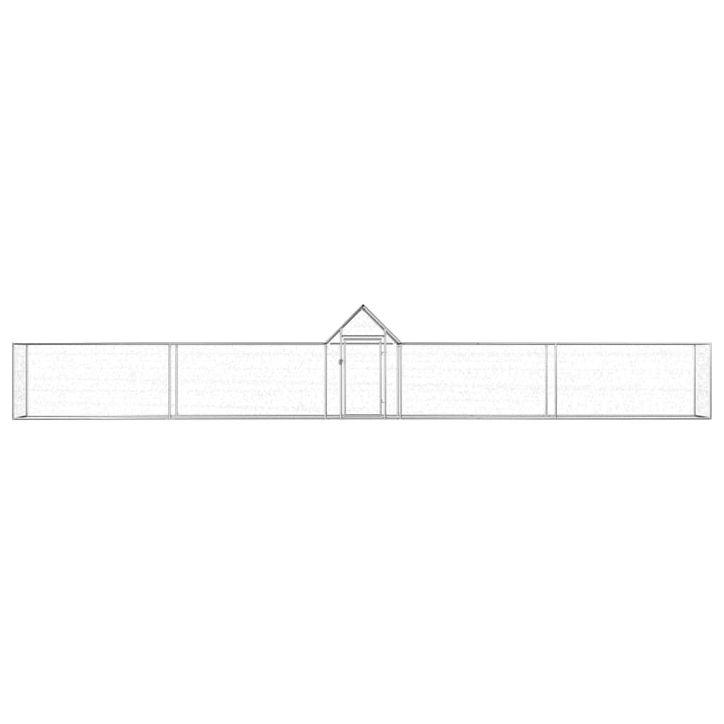 Vidaxl Gallinero Acero Galvanizado 9x1x1,5 M_1