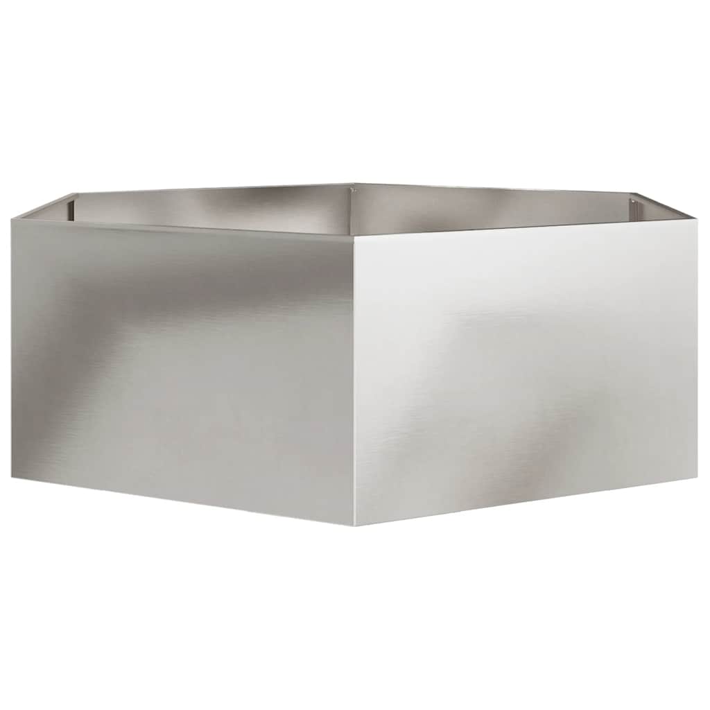 Jardinera Hexagonal De Acero Inoxidable 138x120x45 Cm_4