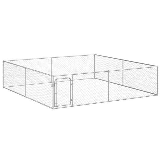 Perrera De Exterior De Acero Galvanizado 4x4x1 M_0