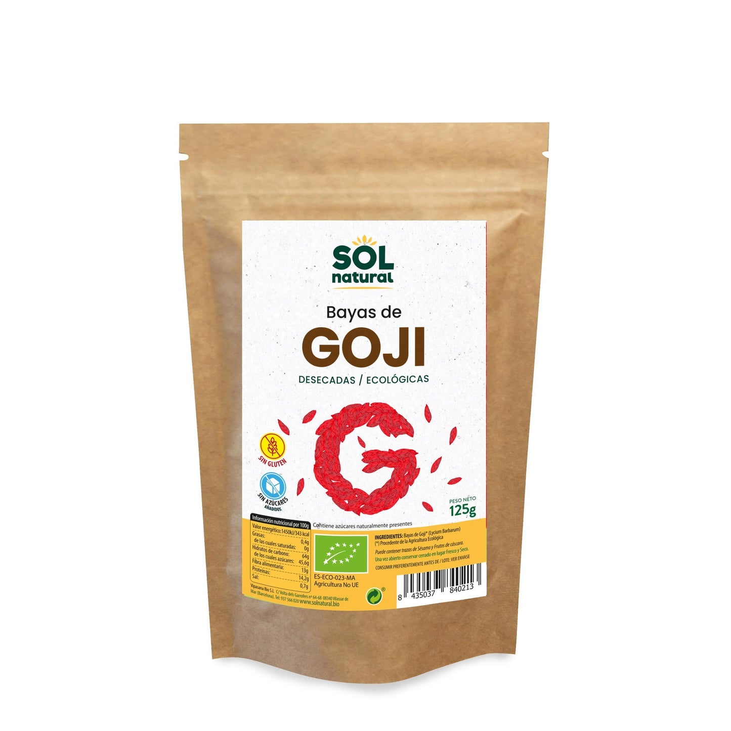 Bayas de goji bio Sol Natural 125 g