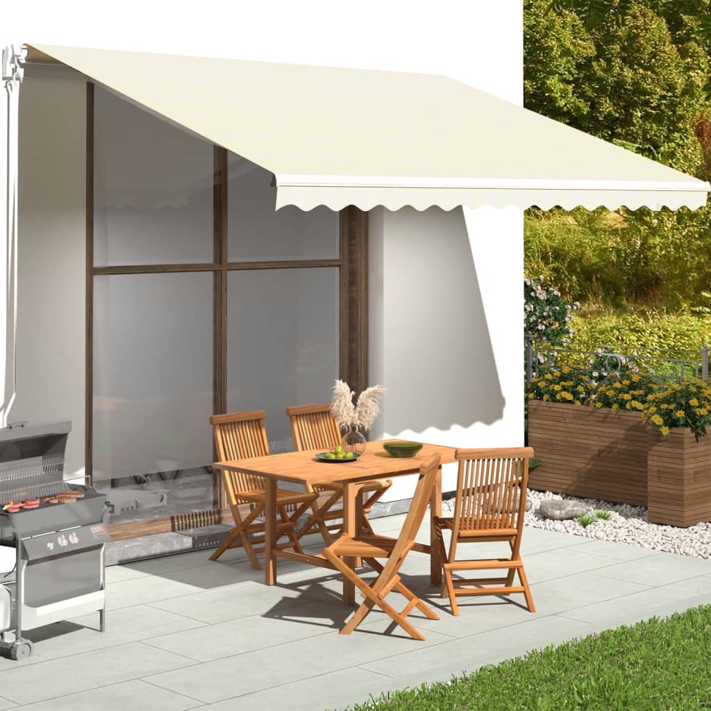 Tela De Repuesto Para Toldo Crema 4,5x3,5 M Poliéster_1