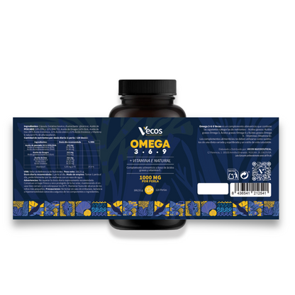 Omega 3-6-9 Vecos 120 Perlas | Corazón, Visión Y Cerebro | Ácidos Grasos Epa, Dha, Gla, Ala + Vitamina E_4