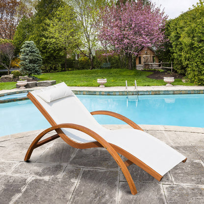 Outsunny Tumbona Tipo Hamaca Jardín Terraza Piscina O Patio 165x72x70cm Blanco_1