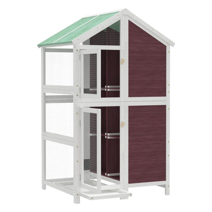 Vidaxl Casita Para Pájaros Madera Maciza Pino Color Moca 97x81x152 Cm_3