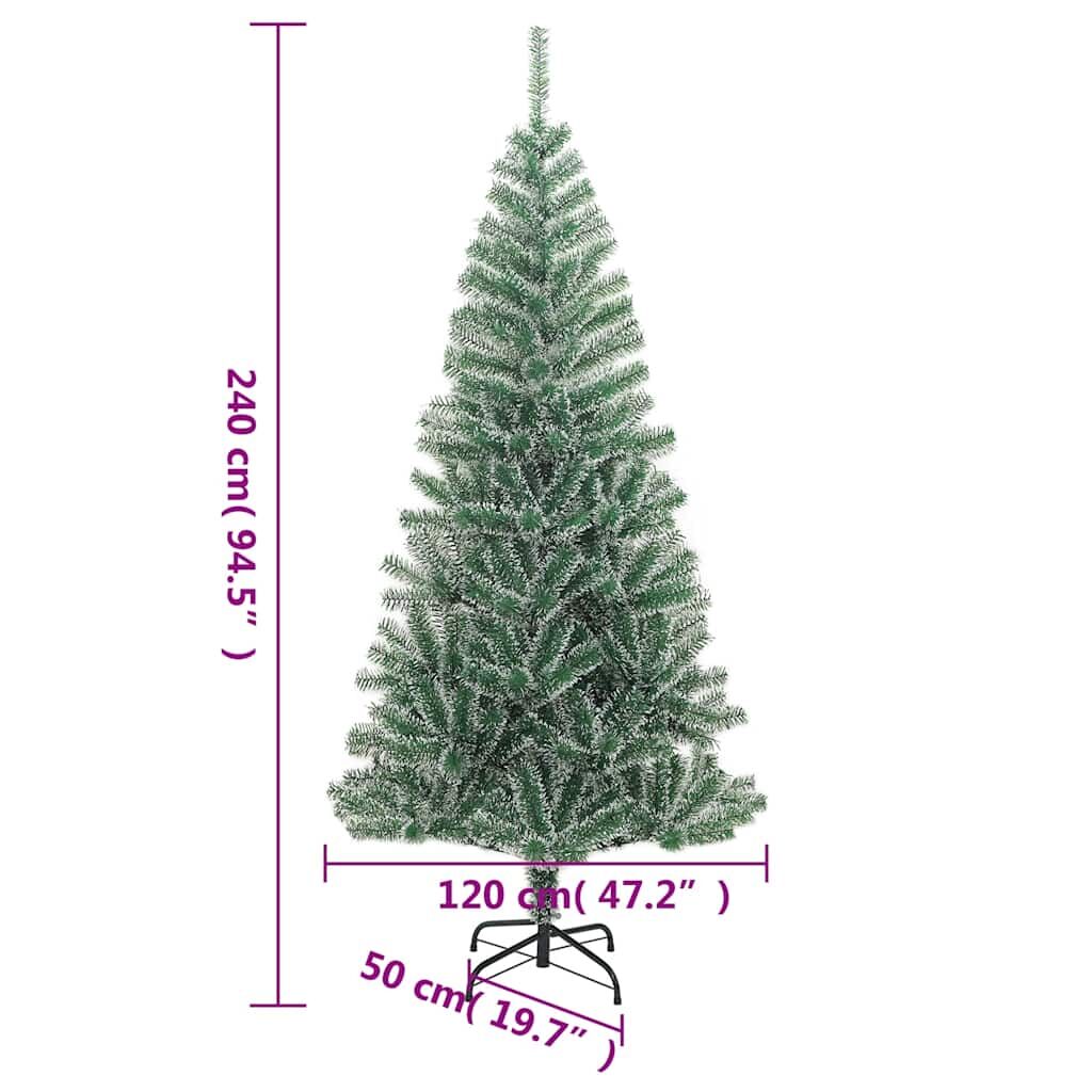 Vidaxl Árbol De Navidad Artificial Con 300 Led Bolas Y Nieve 240 Cm_2