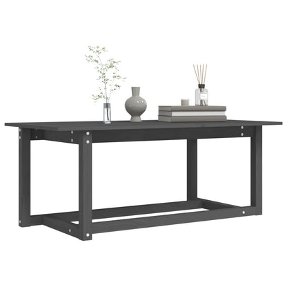 Mesa De Centro De Madera Maciza De Pino Gris 110x55x45 Cm_4