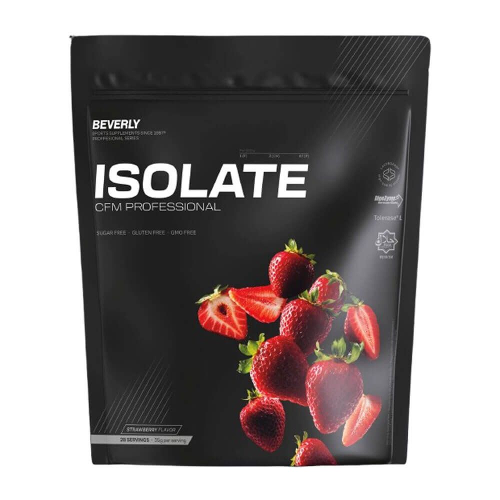 Isolate Cfm Professional - 1kg - Fresa - Proteína De Aislado De Suero Isolate - Beverly Nutrition_0