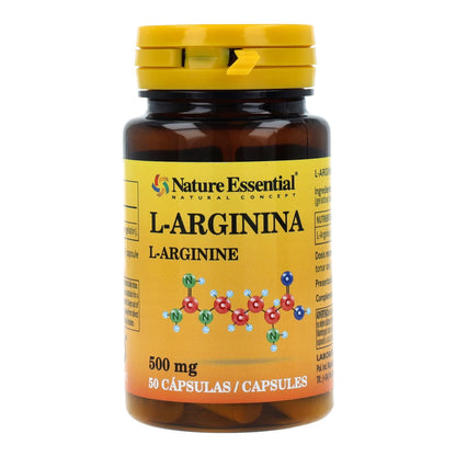 L-Arginina 500 mg  Nature Essential, 50 Cápsulas