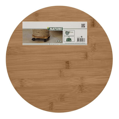 Nature Soporte Con Ruedas Para Plantas Redondo Bpc Marrón Ø30 Cm_3