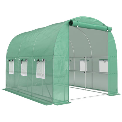 Outsunny Invernadero De Exterior 2,8x2x1,9 M Con Estantes Puerta Enrollable_0