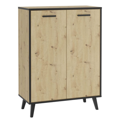 Fmd Mueble Zapatero 5 Compartimentos Roble Artesanal 68,5x33x93,5 Cm_5