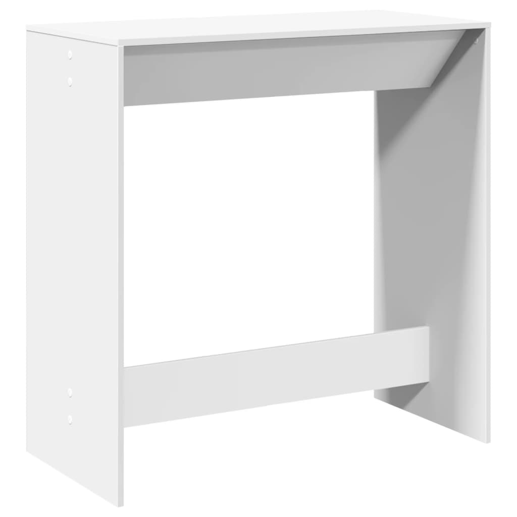 Mesa Alta De Bar Madera Ingeniería Blanca 102x50x103,5 Cm_4