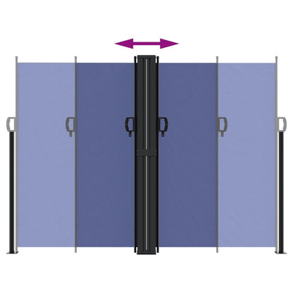 Vidaxl Toldo Lateral Retráctil Azul 180x600 Cm_4