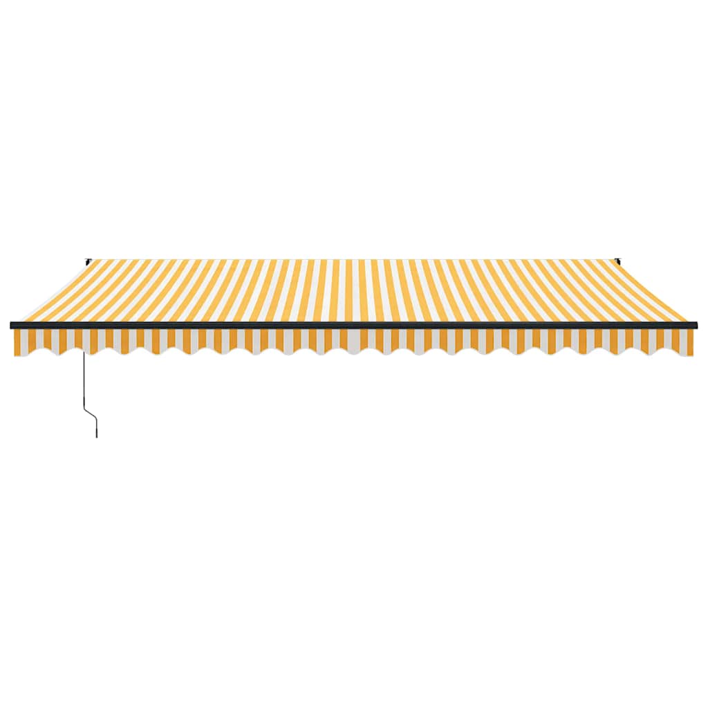 Toldo Retráctil Automático Amarillo Y Blanco 5x3 M_2