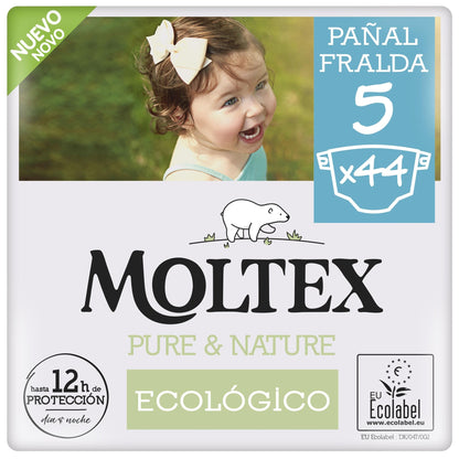Pañales Moltex Pure & Nature T5 (13-18 kg), 44 Uds