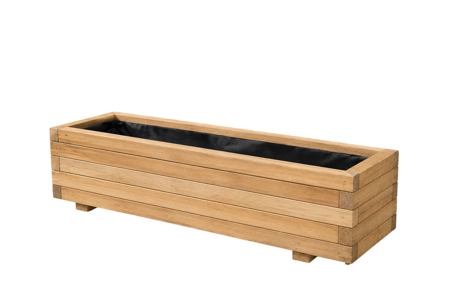 Jardinera Rectangular De Madera De Pino Tratada Exterior 120x50x42 Cm Marrón 179 L_0