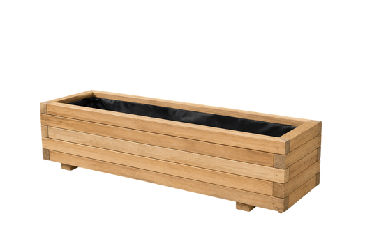 Jardinera Rectangular De Madera De Pino Tratada Exterior 80x30x30 Cm Marrón 45 L_0