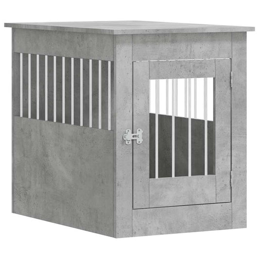 Jaula Para Perros Madera Ingeniería Gris Hormigón 55x80x68 Cm_0