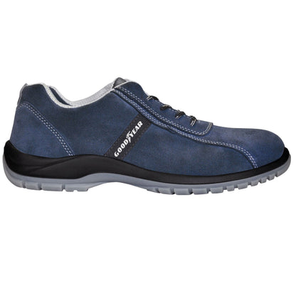 Goodyear Zapatos De Seguridad Piel Serraje Azul Antideslizante Y Protección Composite Talla 38