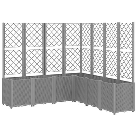 Jardinera Con Enrejado Pp Gris Claro 160x160x140 Cm_0