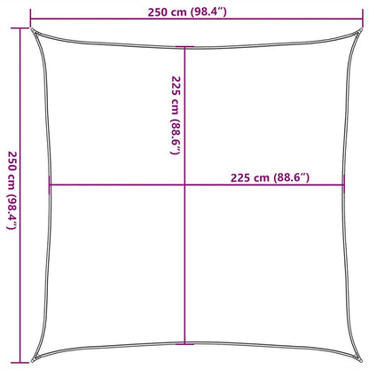 Vidaxl Toldo De Vela Rojo Hdpe 160 G/m² 2,5x2,5 M_2