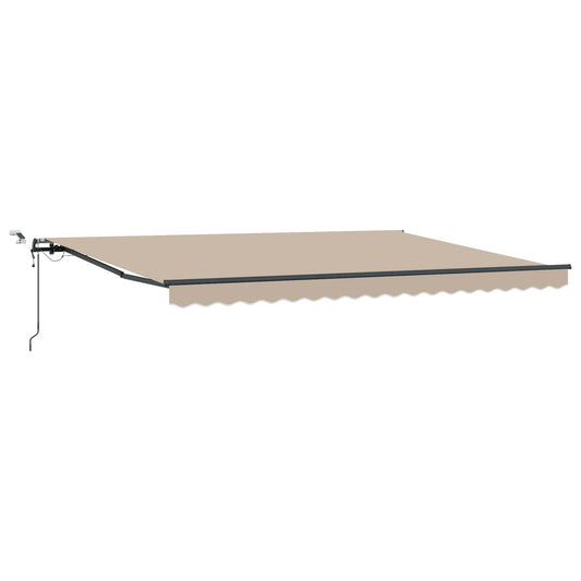 Toldo Retráctil Beige 450 X 350 Cm Poliéster_0