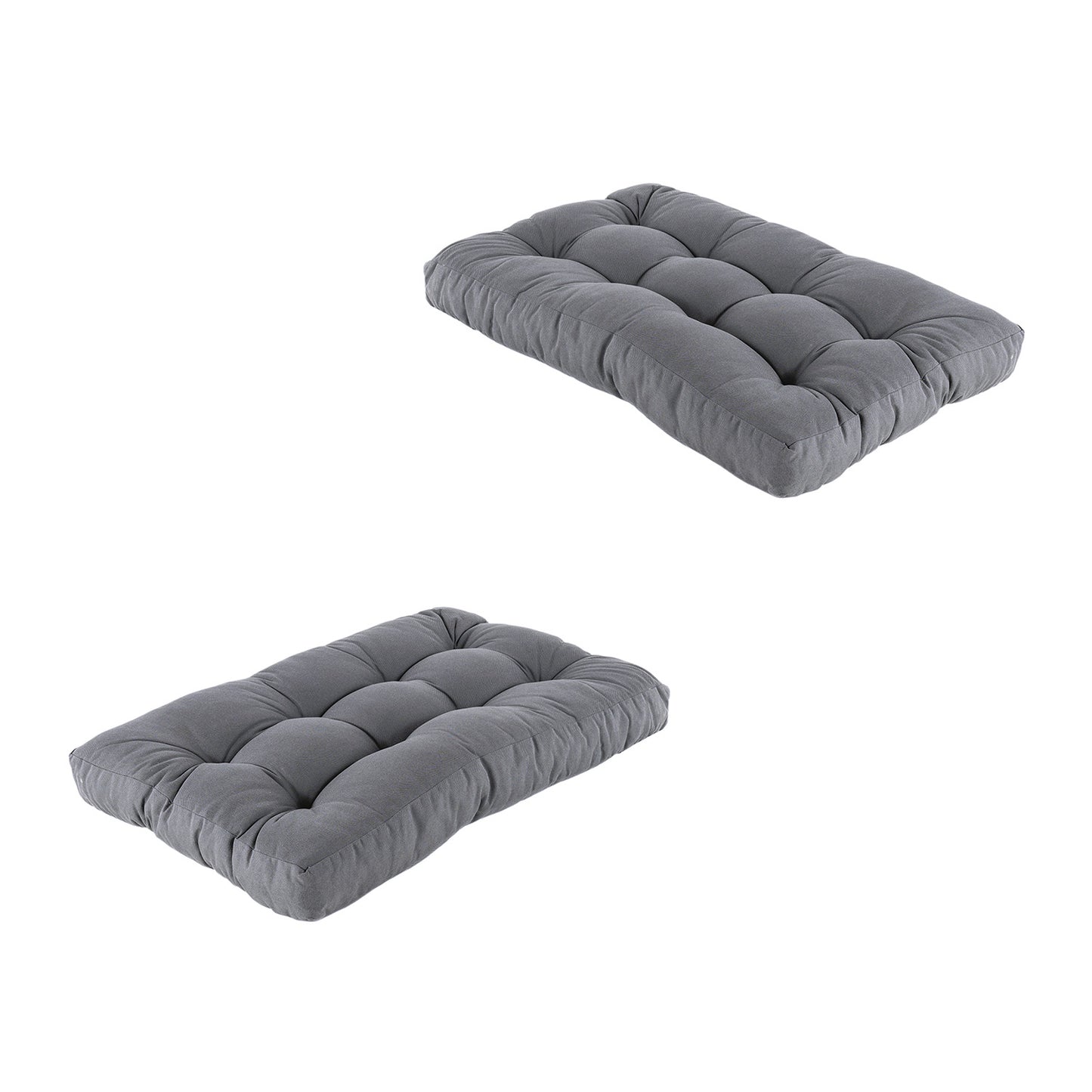 Pack 2 Cojines Asiento Para Palet, Tamaño: 80x120x16 Cm, Olefin Color Gris, Repelente Al Agua_0