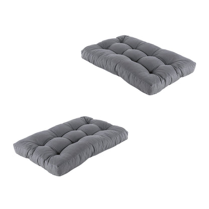 Pack 2 Cojines Asiento Para Palet, Tamaño: 80x120x16 Cm, Olefin Color Gris, Repelente Al Agua_0