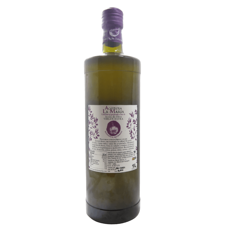 Aceite De Oliva Virgen Extra Macerado Al Ajo Morado 1 L Cristal_1