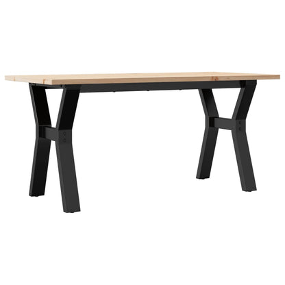 Mesa De Centro Marco Y Madera Maciza Pino Y Acero 90x40x35 Cm_4