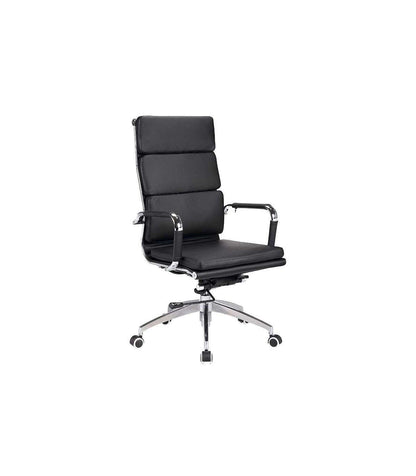 Silla Despacho Giratoria Elevable Piel Sintetica En Color Negro, 109-116 Cm(alto)61 Cm(anc_0