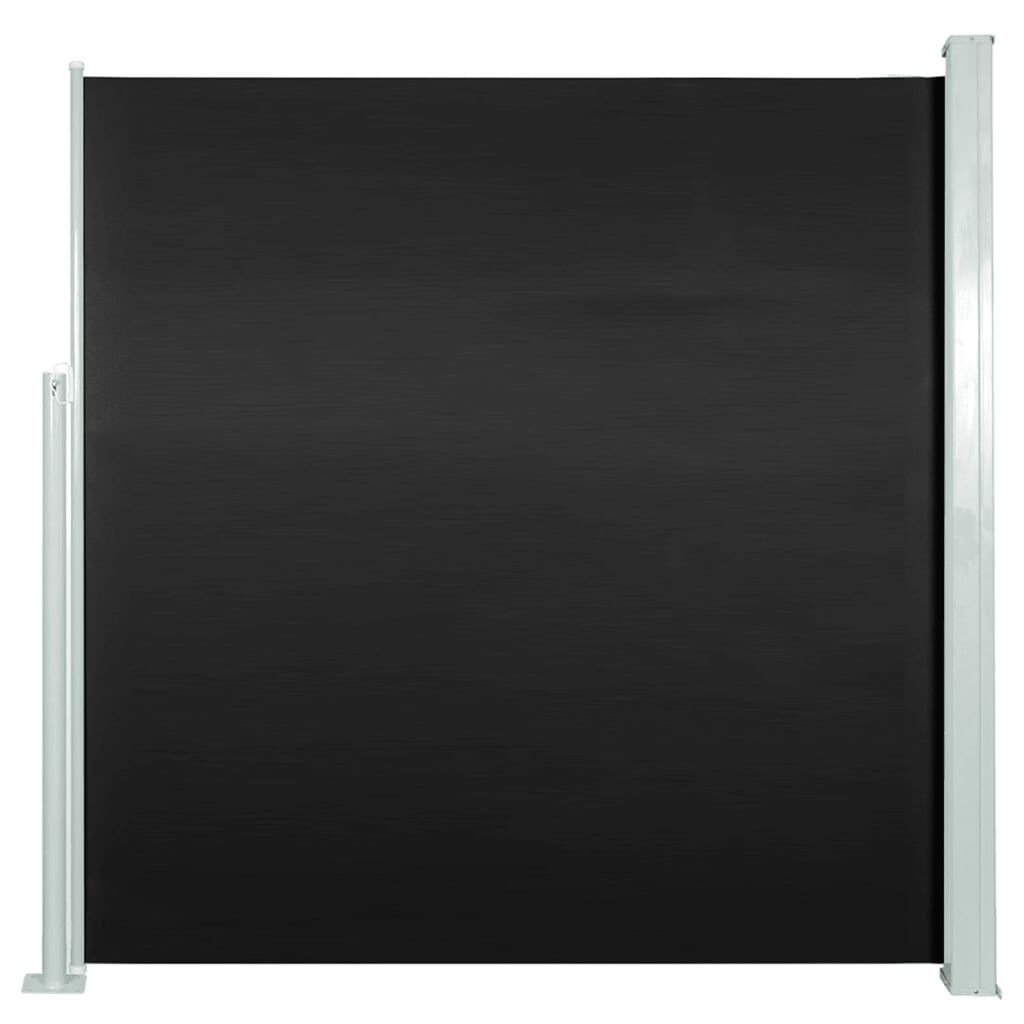 Vidaxl Toldo Lateral Retráctil De Jardín Negro 140x300 Cm_0