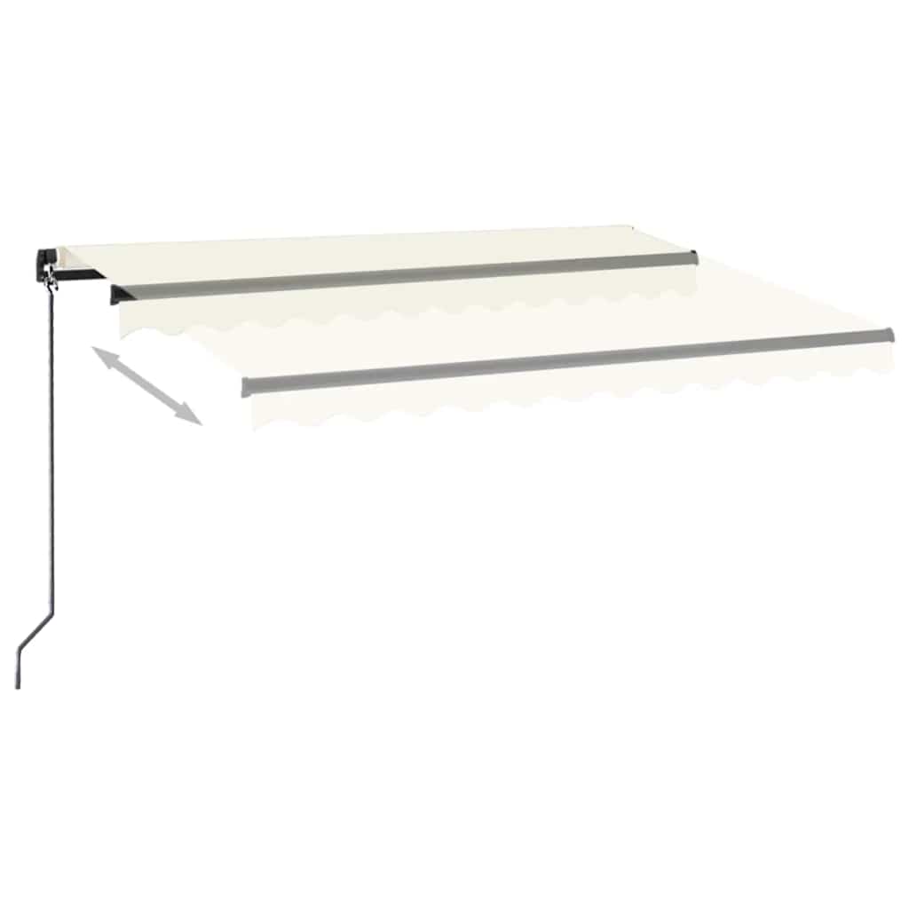 Toldo Retráctil Manual Con Led Color Crema 350x250 Cm_2