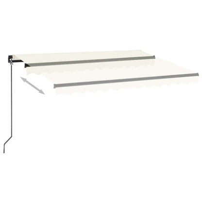 Toldo Retráctil Manual Con Led Color Crema 350x250 Cm_2