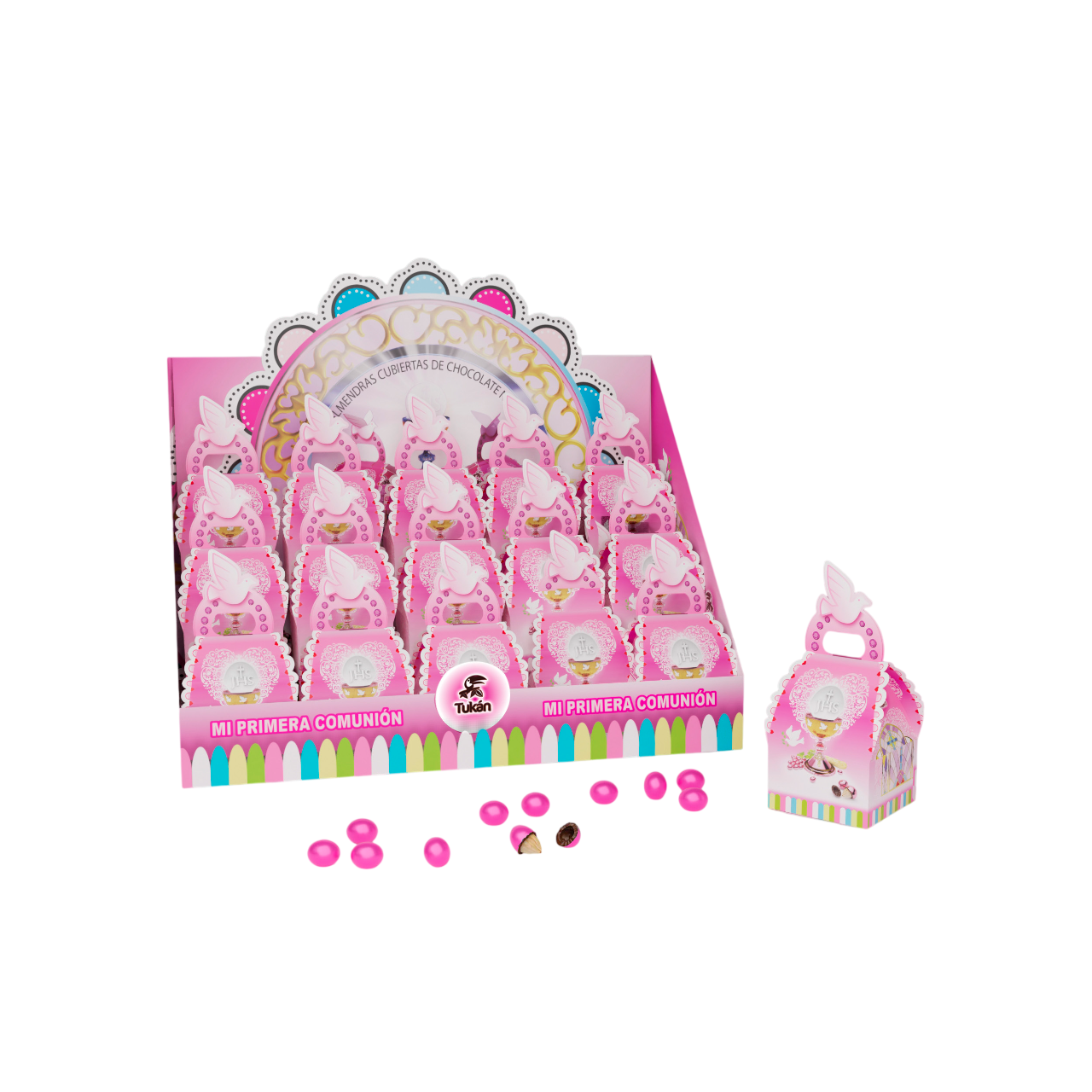 Caja Comunión Rosa 15u_0