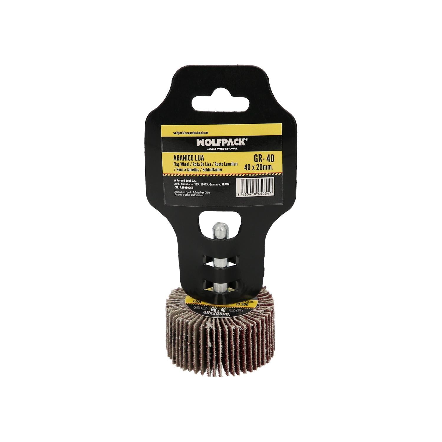 Abanico Lija Grano 40 Medida Ø 40 X 20 Mm. Disco Abrasivo Laminas, Ruedas Mil Hojas, Ruedas Abrasivas,lijado,desbaste,pulir_3