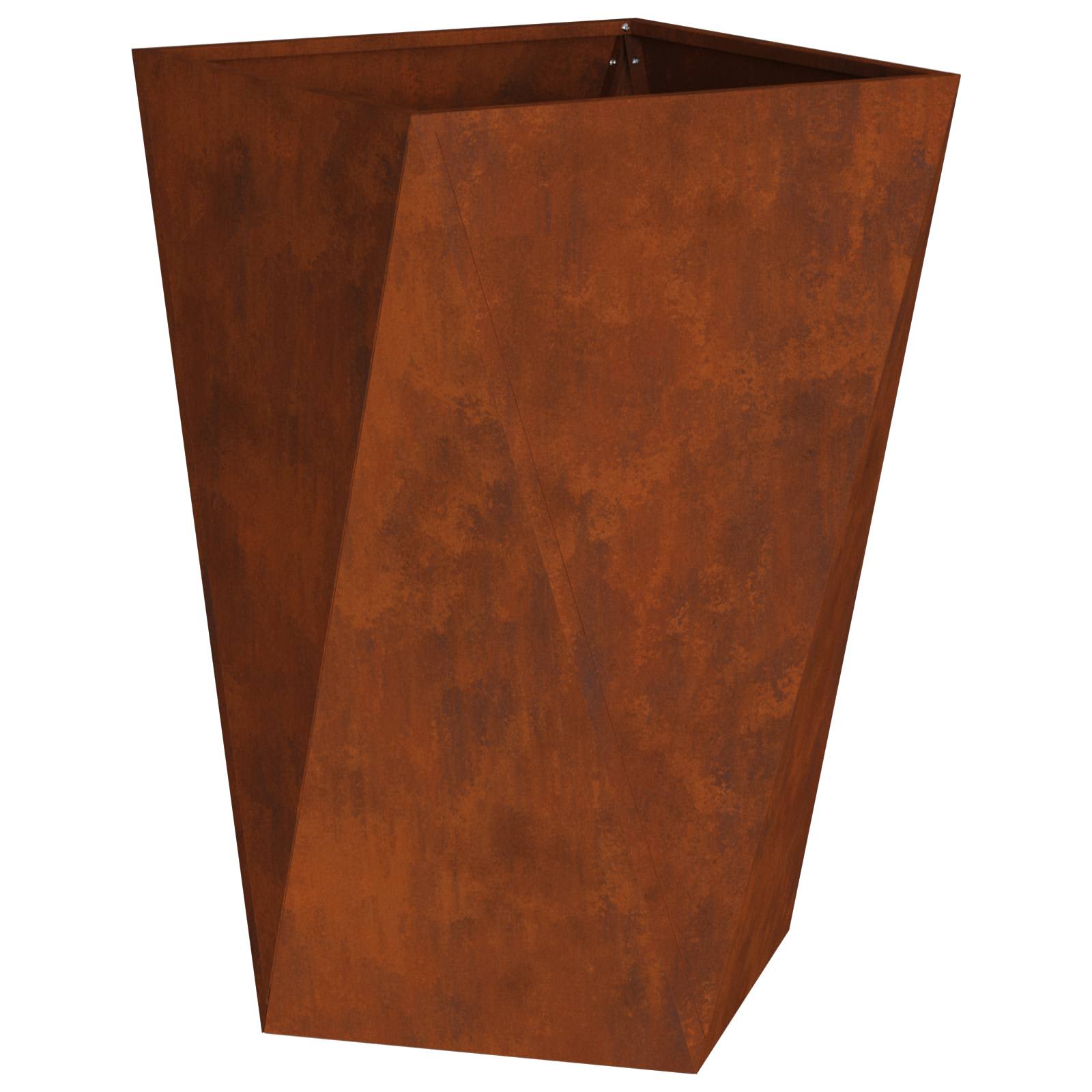Jardinera 2 Pcs Oxidado 50 X 50 X 75 Cm Acero Autopatinable_4